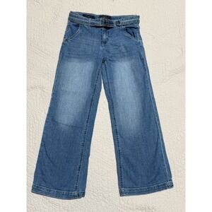 Lucky Brand Girls 12 Tavi Wide Leg Relaxed Fit Blue Denim Jeans  Pockets